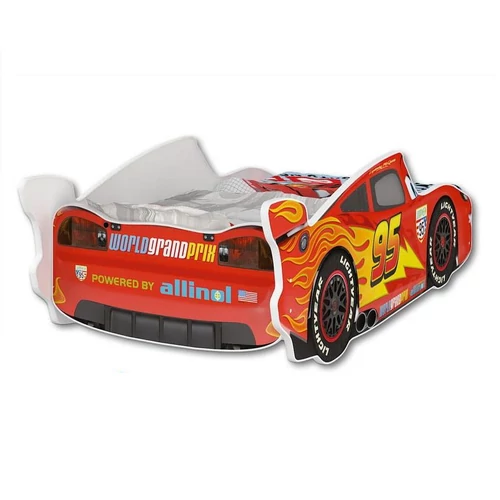 Autó formájú gyerekágy - Disney Cars - piros-fehér