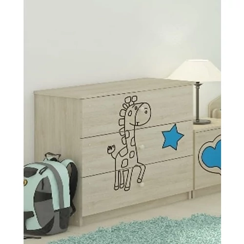 Komód gyerekszobába és babaszobába - zsiráfos mintákkal
