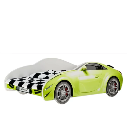 S-CAR autó formájú gyerekágy 70x140 cm - zöld színben