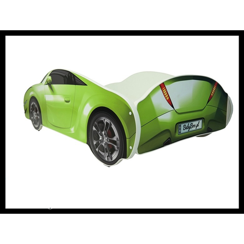 Autó formájú gyerekágy - S-CAR - zöld