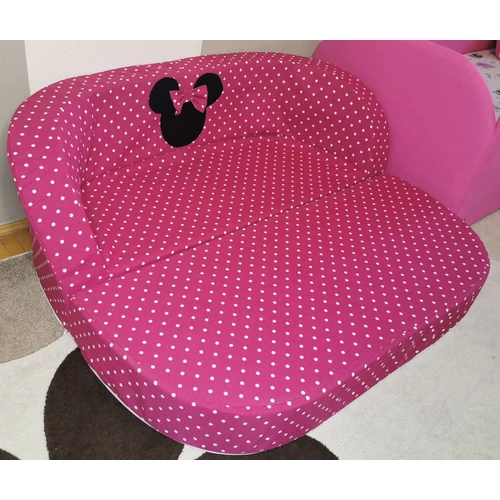 Berry Baby Babakanapé  - Birdie (6 hónapos kortól 6 éves korig): Pink pöttyös Minnie fantázia, KIHAJTHATÓ, KÉSZLETRŐL