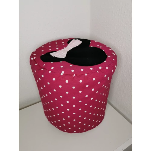 Babzsák puff: Pink pöttyös - Minnie fantázia