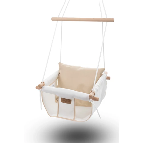 Berry Baby ugráló rugós hinta ajándék kispárnával - fehér színű bézs párnával
