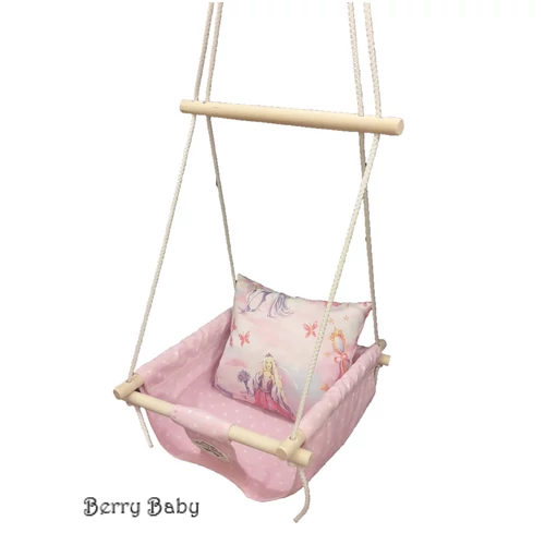 Berry Baby ugráló rugós hinta: Babarózsaszín pöttyös