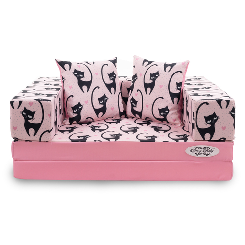 Berry Baby DIAMOND szivacs kanapéágy felnőtt méretben:  eper Black Cat