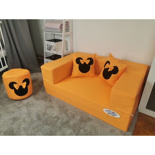 Berry Baby WEXTRA szivacs kanapéágy gyerekeknek: narancs Minnie 2