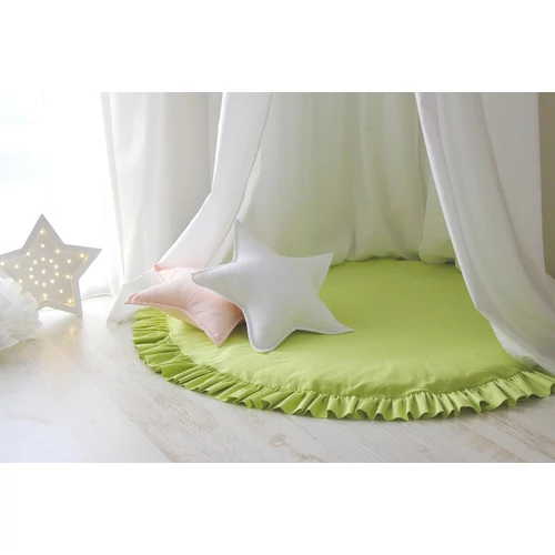 Berry Baby FRILLY kerek játszószőnyeg: kiwi zöld