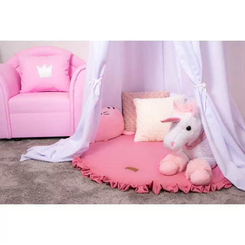 Berry Baby Frilly kerek játszószőnyeg - púder rózsaszín
