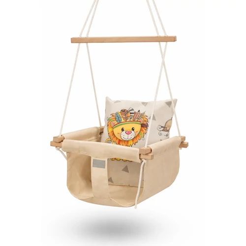 Ugráló rugós hinta a Berry Baby-től - bézs oroszlános
