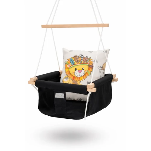 Ugráló rugós hinta a Berry Baby-től - fekete oroszlános
