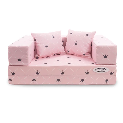 Szivacs kanapéágy - felnőtt méret - rózsaszín Chesterfield - Diamond