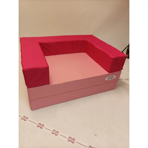 Szivacs kanapéágy - Wextra gyerek méret 15 cm vastag lapokkal - puncs lapok - fuchsia karfa + lila színű plusz karfahuzat AJÁNDÉKBA