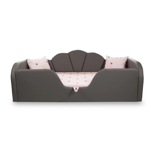 Celebrity gyerekágy - kavics szürke eco - rózsaszín Chesterfield