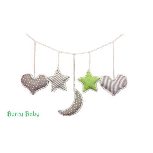 Berry Baby Égbolt dekoráció babaszobába és gyerekszobába - szürke zöld