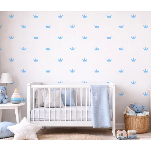 Berry Baby falmatrica szett gyerekszobába és babaszobába - kék korona