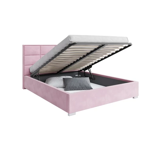 Kárpitozott franciaágy keret - APOLLO - Paris pink