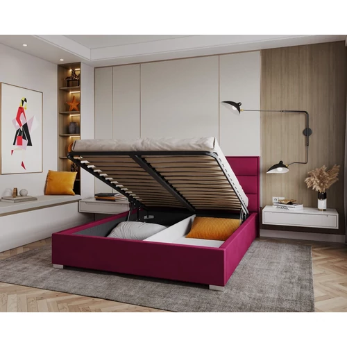 Kárpitozott franciaágy keret - APOLLO - Paris vörösbor