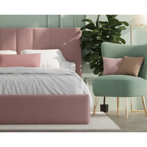Kárpitozott franciaágy keret - COLORADO - Paris pink