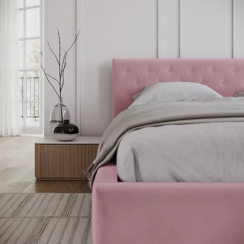 Kárpitozott franciaágy keret - KALIFORNIA - Paris pink