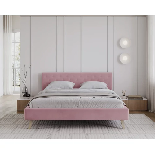 Kárpitozott franciaágy keret - KALIFORNIA - Paris pink