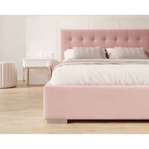 Kárpitozott franciaágy keret - LUCERNA - Paris pink