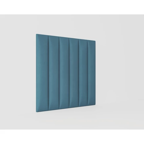 a képen 6 db 60x10 cm-es türkizkék falpanel látható