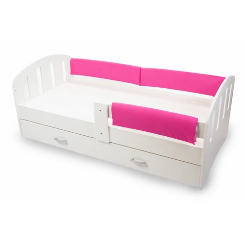 Fejvédő fa és bútorlap gyerekágyak leesésgátlóira - Safety - pink 100 cm