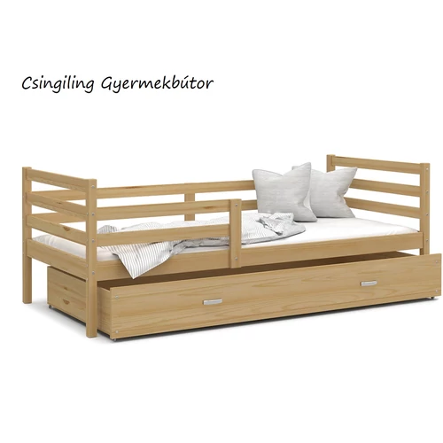 Gyerekágy ágyneműtartóval - Basic 80x160 cm - fenyő színű