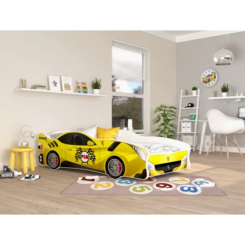 Autó formájú gyerekágy - Cars I. - 80x160 cm-es méretben - 22-es piros