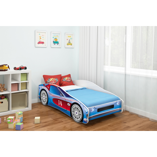 Cars II. autó formájú gyerekágy - kék piros