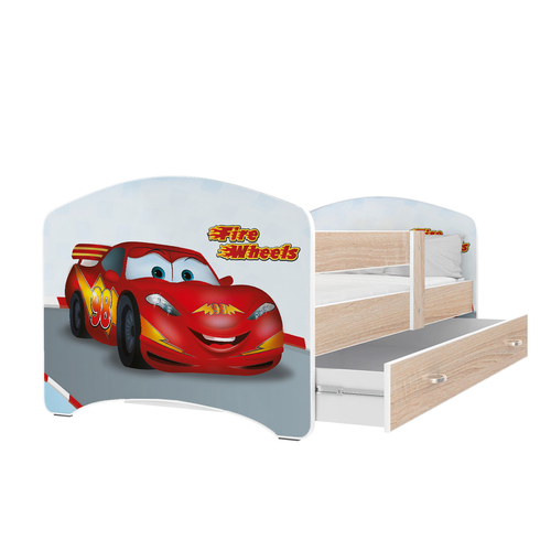COOL BEDS ágyneműtartós gyerekágy - 4 méretben: 43 Fire Wheels VERDÁK JELLEGŰ 3