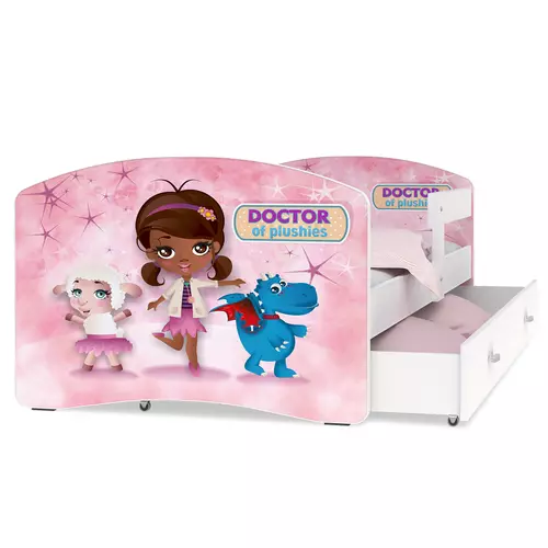 Gyerekágy ágyneműtartóval - Cool Beds 80x160 cm - 50L Doctor of Plushies