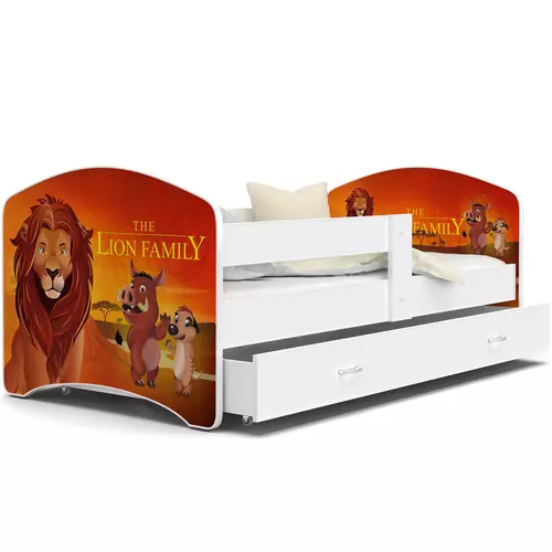Gyerekágy ágyneműtartóval - Cool Beds 90x180 cm - 52L The Lion Family