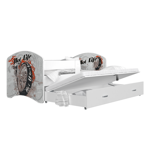 Cool Beds  ágyneműtartós pótágyas gyerekágy: 46L motor  2