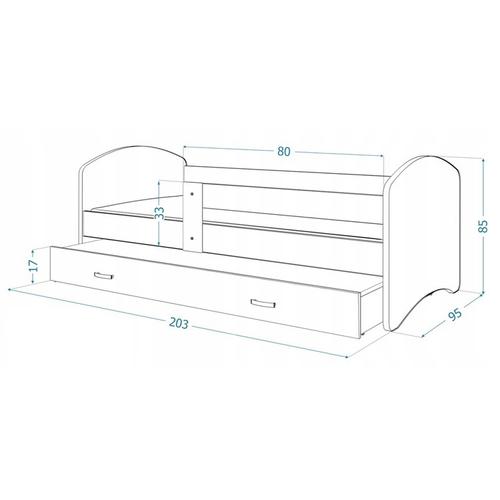 Cool Beds pótágyas és ágyneműtartós gyerekágy mérete