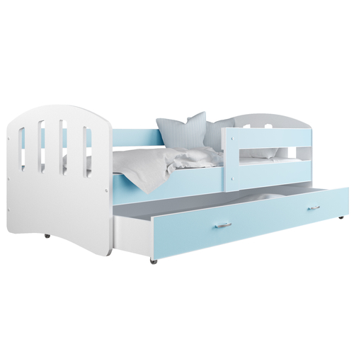 HAPPY leesésgátlós ágyneműtartós gyerekágy: fehér kék 3
