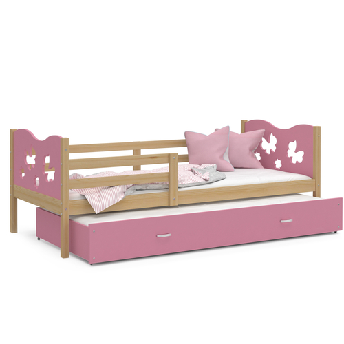 MAX pótágyas ágyneműtartós gyerekágy: fenyő rózsaszín 2