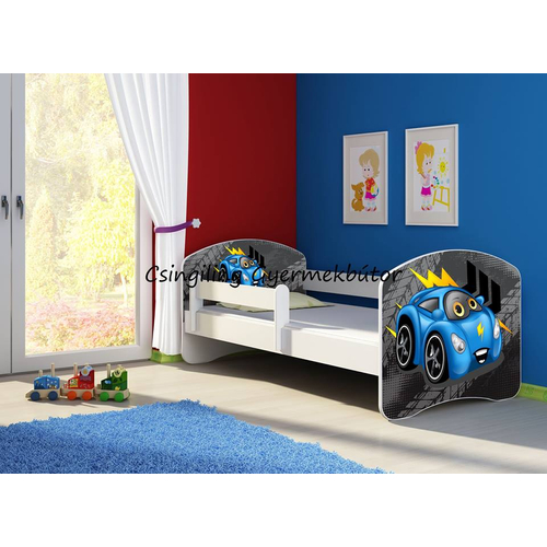 SWEET DREAM leesésgátlós gyerekágy - 3 méretben: 04 Blue car KÉK AUTÓ 2
