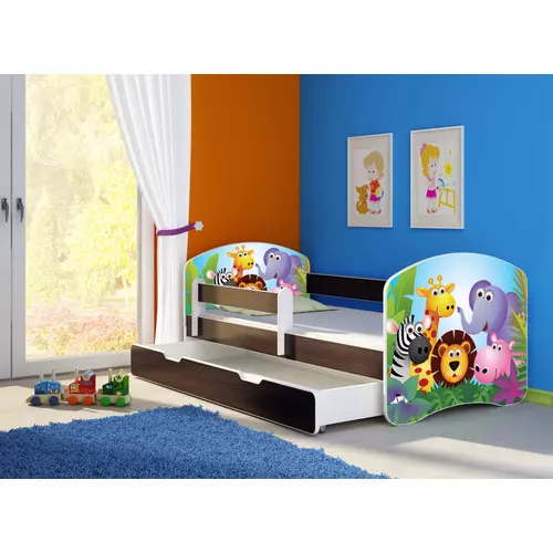 Leesésgátlós gyerekágy - Sweet Dream 80x180 cm - 01 Zoo matraccal