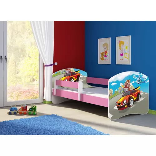 Leesésgátlós gyerekágy - Sweet Dream 70x140 cm - 03 Racing car matraccal