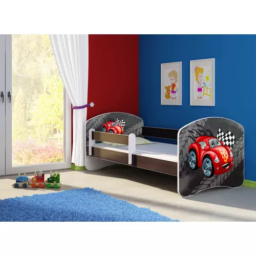 Leesésgátlós gyerekágy - Sweet Dream 80x180 cm - 05 Red car matraccal