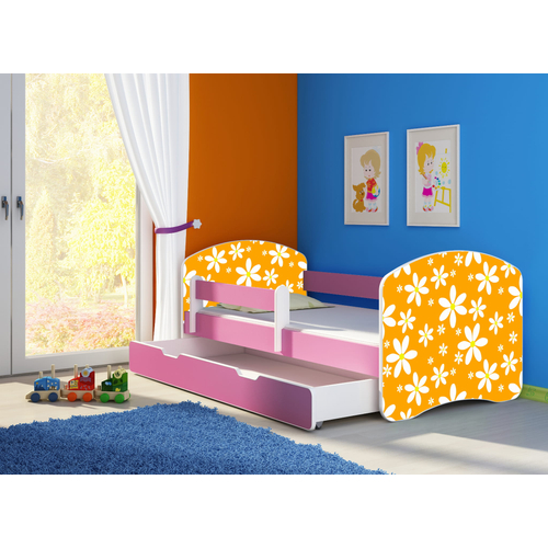 Leesésgátlós gyerekágy - Sweet Dream - 24 Orange Daisy matraccal