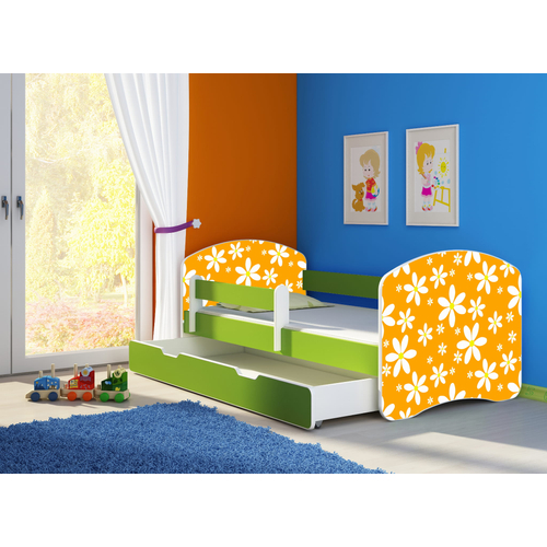 Leesésgátlós gyerekágy - Sweet Dream - 24 Orange Daisy matraccal