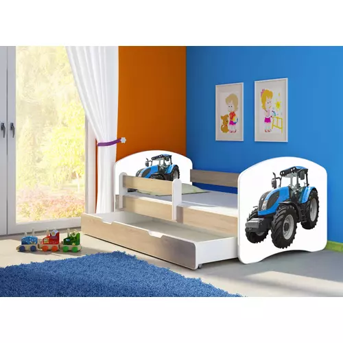 Leesésgátlós gyerekágy - Sweet Dream 80x180 cm - 42 Traktor matraccal