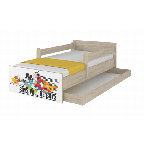 Ágyneműtartós gyerekágy ágyráccsal - Disney MAX - Mickey és barátai