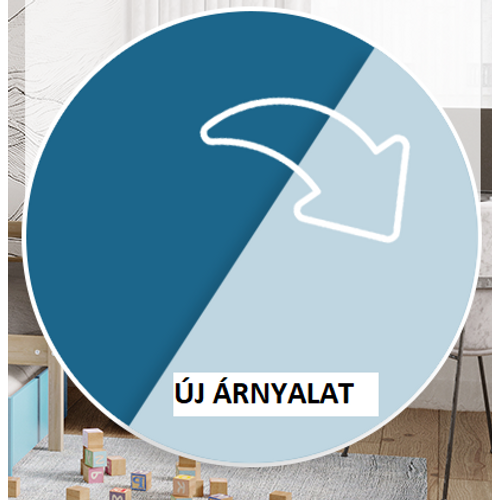 - Felhívjuk a figyelmet, hogy a termék a termékfotótól eltérően jelenleg már világoskék ágyneműtartóval készül.