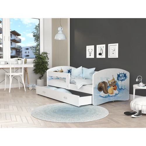 Ágyneműtartós gyerekágy ágyráccsal - fekvőfelülete 80x160 cm - Cool Beds - Jégkorszak