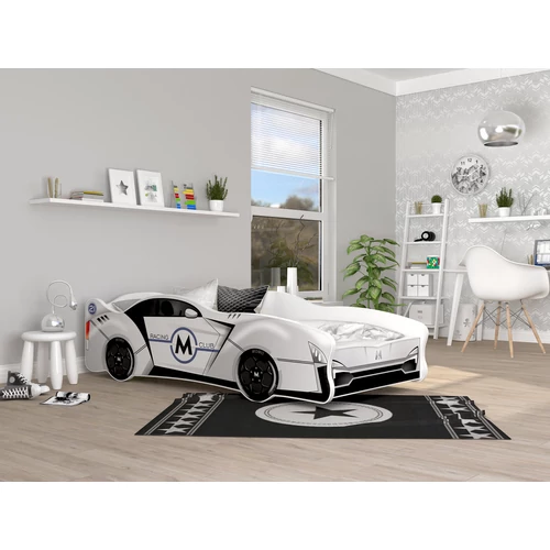 Autó formájú gyerekágy - Cars I. - 80x160 cm-es méretben - 19-es fehér
