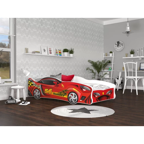 Autó formájú gyerekágy - Cars I. - 80x160 cm-es méretben - 10-es piros
