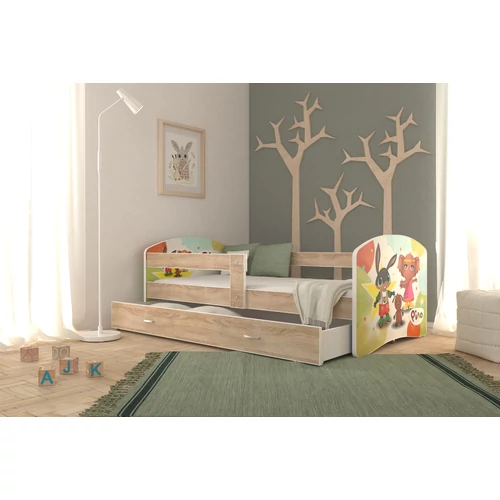 Ágyneműtartós gyerekágy ágyráccsal - fekvőfelülete 80x160 cm - Cool Beds - Bing nyuszis